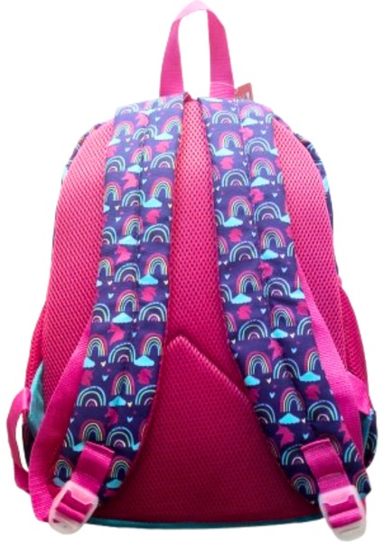 3 Bölmeli Kalemlikli ve Beslenmeli Ilk Okul Çantası Su Geçirmez Full Astarlı Unicorn modelleri