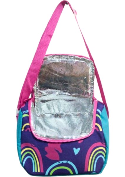 3 Bölmeli Kalemlikli ve Beslenmeli Ilk Okul Çantası Su Geçirmez Full Astarlı Unicorn indirimleri