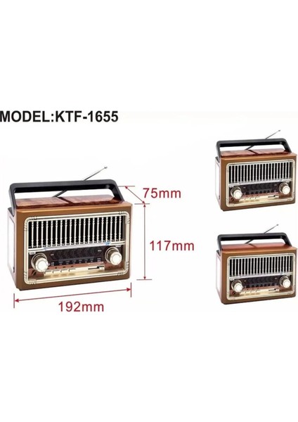 Kahverengi Nostalji Radyo ve Bluetooth Hoparlör, Şık ve Taşınabilir Ses Deneyimi indirimleri