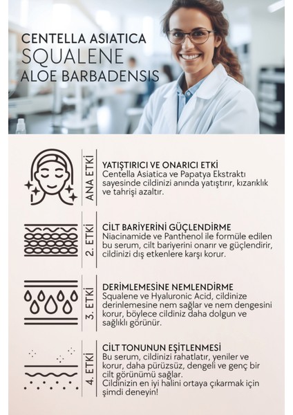 Hassas Ciltler Için Profesyonel Güçlü Yatıştırıcı ve Güvenli Bariyer Onarımı-1 Serum 4 Etki- fırsatları
