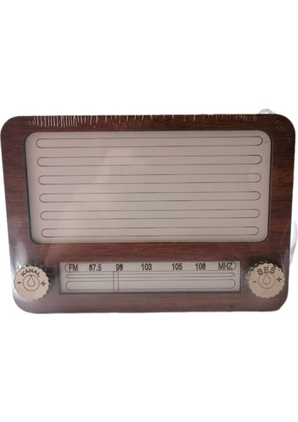 Ahşap Nostalji Radyo ve Kumbara Dekoratif Hediye Seti