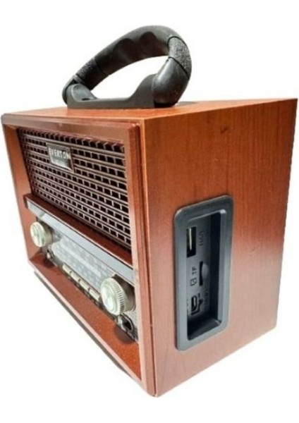 Nostaljik Ledli Bluetooth USB Sd Radyo Mp3 Müzik Kutusu Bej fiyatları
