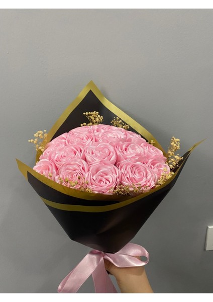Solmayan Gül Buketi 10'lu, Şık ve Güzel Pembe Renk Seçeneğiyle Ideal Hediye fırsatları