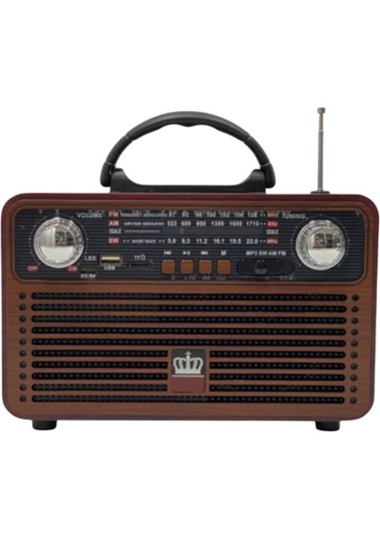 Vintage Tasarımlı, Bluetooth, Fm, Usb, Sd Kart, Şarjlı Büyük Radyo ve Ses Bombası fiyatları