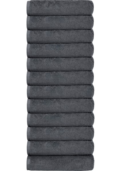 12 Adet 50 x 90 cm Mikrofiber El Yüz Kuaför Berber Spor Havlusu Leke ve Saç Boyası Tutmayan