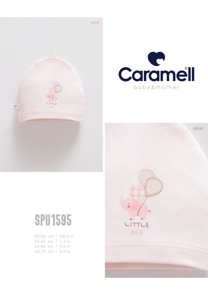 My Baby Kumsal Soft Colour Balonlu Fil Baskılı Bebek Şapka/bere //1595