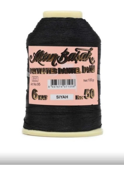Altınbaşak Polyester Dantel İpliği 100GR-6KAT -Renk Seçenekleri