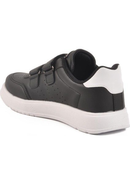 DRK158 G Cırtlı Bantlı Siyah-Beyaz Mevsimlik Spor Ayakkabı fırsatları