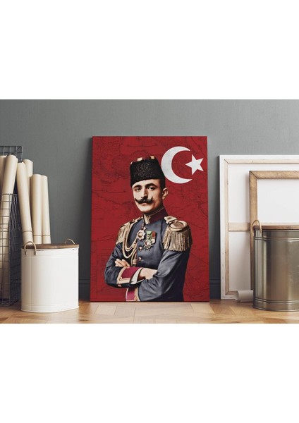 Çok Renkli Kanvas Tablo, Tarihi Figür Dekoratif Sanat Eseri 100X70 cm