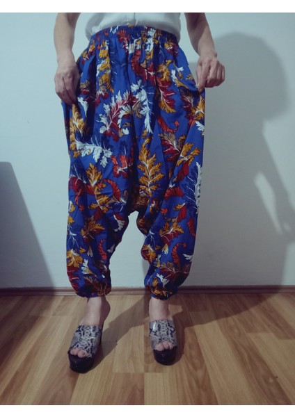 Viskon Basma Kumaş Çiçek Desenli Cepli Şalvar %100 Pamuk 38 Beden 100 Kiloya Kadar fiyatları