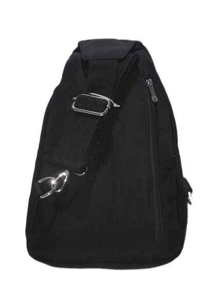 Krinklı Bayan Postacı Çantası Siyah