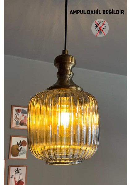 Retro Cam Avize, Kahverengi, Tekli Sarkıt, Salon ve Restoran Aydınlatması fiyatları