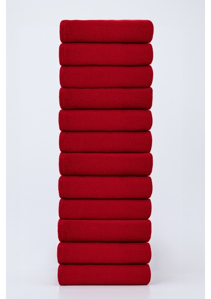 12 Adet 50 x 90 cm Mikrofiber El Yüz Kuaför Berber Spor Havlusu Leke ve Saç Boyası Tutmayan