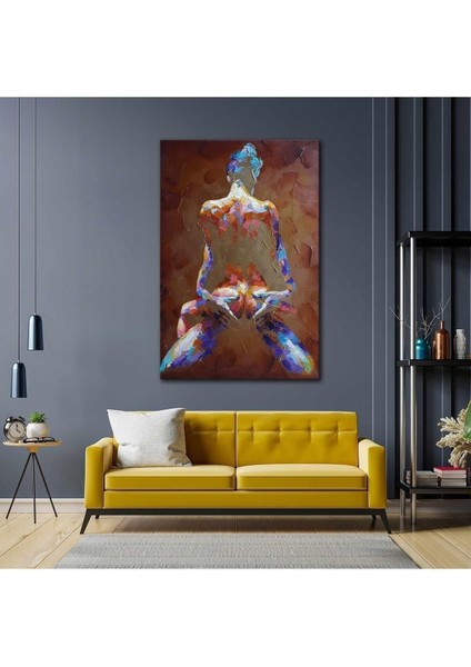 Renkli Soyut Aşk Temalı Kanvas Tablo, Modern Duvar Dekorasyonu Için Ideal