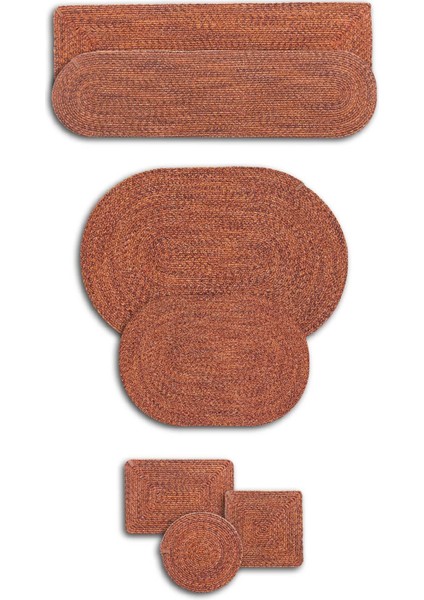 El Yapımı Örgü Kiremit Köşeli Runner 37X136, Şık ve Doğal Tasarım indirimleri