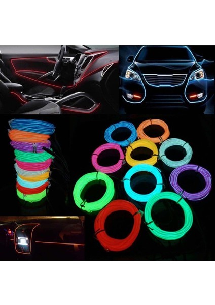 Beyaz Ip Neon LED 3mm 3 Metre, Şık ve Parlak Işıklı Tüketici Dostu Tasarım