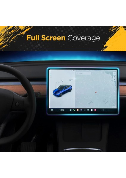 Tesla Model Y Juniper 2025 Sürücü ve Arka Ekran Araç Multimedya Ultra Ince Ekran Koruyucu fırsatları