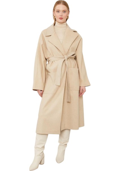 Kuşak Bağlamalı Kaşe Kaban LEV.570003