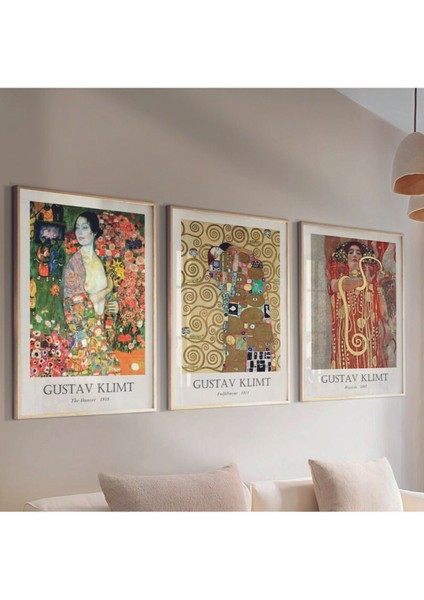 Kahverengi Ahşap Çerçeveli 3'lü Soyut Tablo, Şık ve Modern Duvar Dekoru fiyatları