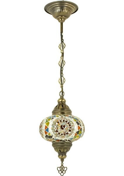 Renkli Mozaik Avize Balkon Için Şık ve Işıltılı Dekorasyon Unsuru modelleri