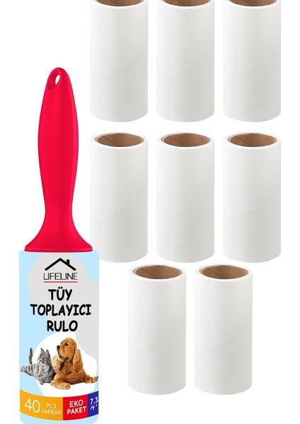 Life Line Tüy Toplayıcı Rulo + 8 Adet Yedek Rulo