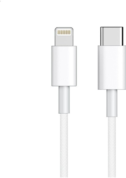 Apple iPhone Uyumlu Usb-C Lightning Hızlı Şarj Kablosu iPhone 11-12-13-14 Pro ve Max (Örgülü) Model modelleri