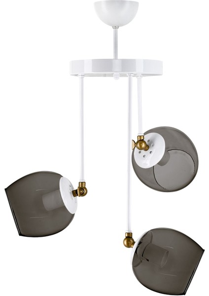 Modern Füme Camlı Üçlü Blanco Avize, Şık ve Zarif Tasarım, Şık Aydınlatma Seçeneği fiyatları