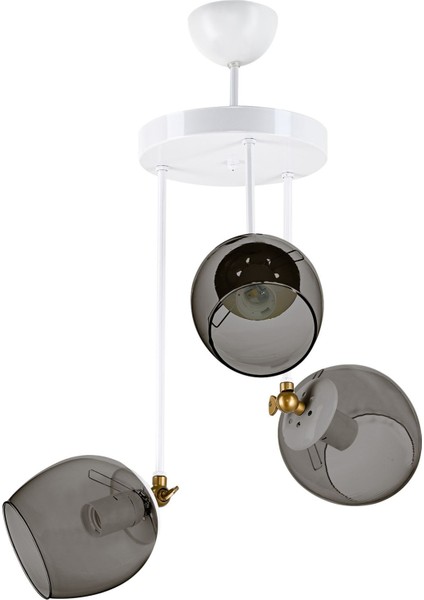 Modern Füme Camlı Üçlü Blanco Avize, Şık ve Zarif Tasarım, Şık Aydınlatma Seçeneği fırsatları