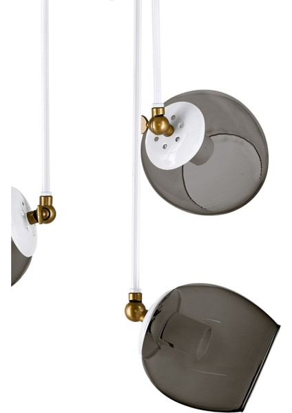 Modern Füme Camlı Üçlü Blanco Avize, Şık ve Zarif Tasarım, Şık Aydınlatma Seçeneği indirimleri