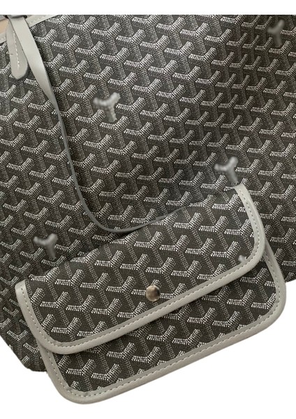 Monogram Detaylı Yavrulu Kadın Omuz Çantası Tote Bag Goyard Style fiyatları