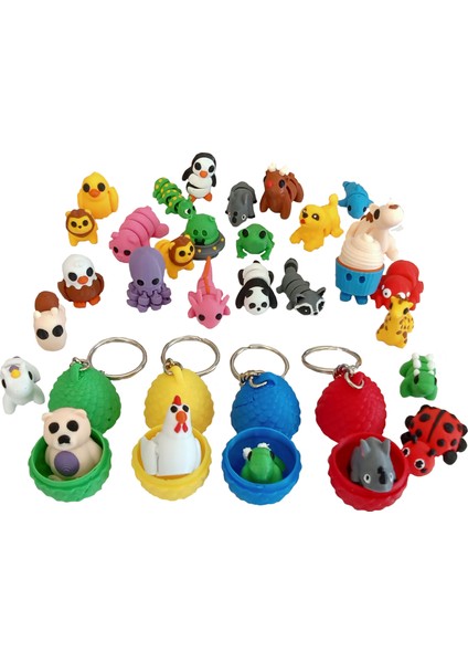 Oyuncaklı Anahtarlıklı Sürpriz Yumurta 6 cm