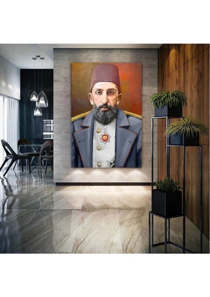 Renkli Osmanlı Padişah Dekor Kanvas Tablo, Şık ve Özgün Duvar Sanatı