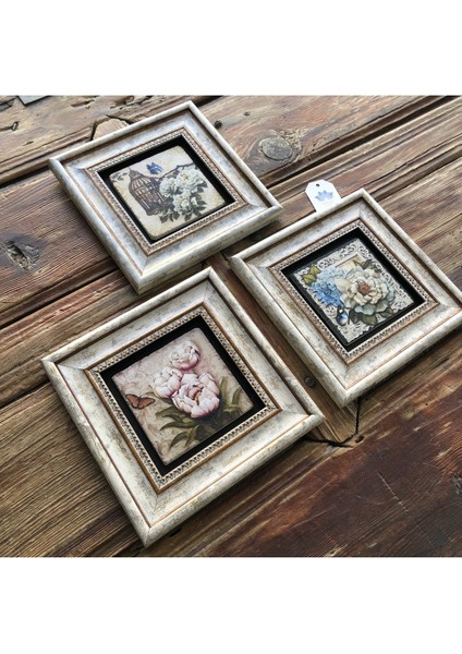 Renkli Taş Duvar Tablosu Seti 3'lü 20X20 Cm, Dekoratif Hediye fiyatları