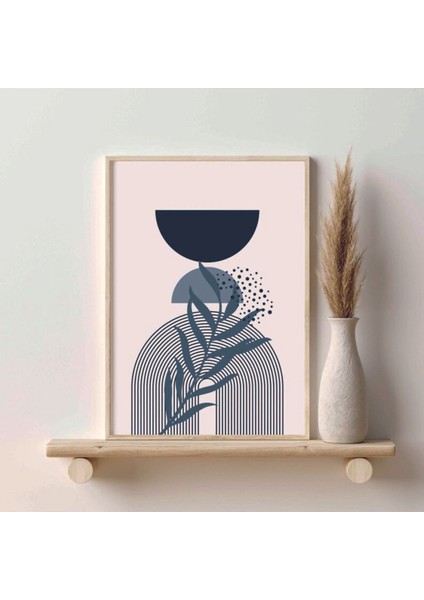 Mavi Ahşap Çerçeveli 3 Lü Soyut Tablo, Ev ve Ofis Dekorasyonu Için Şık Seçenek indirimleri