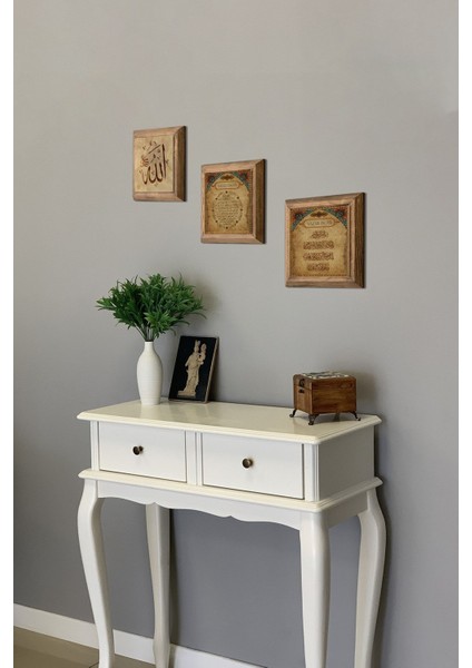 Kahverengi Çerçeveli Nazar Bereket Duası Allah Yazılı Tablo, Güzel Dekorasyon Için Ideal. fırsatları