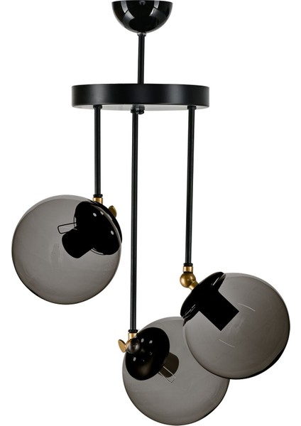 Üçlü Nero Modern Avize, Füme Gloop Cam, Şık ve Modern Aydınlatma Seçeneği fiyatları