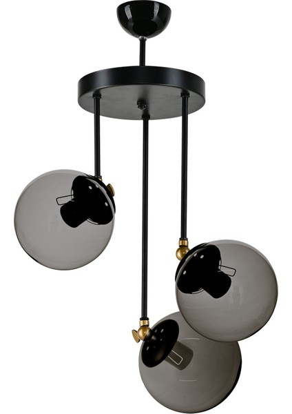 Üçlü Nero Modern Avize, Füme Gloop Cam, Şık ve Modern Aydınlatma Seçeneği fırsatları