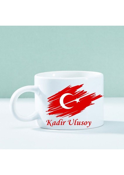 Kişiye Özel Ay Yıldız Tasarımlı Motto Kahve Fincanı – Hediye ve Özel Günler Için Şık Tasarım