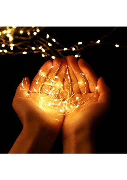 Sarı 5 Metre Kumandalı USB LED Işık, Animasyonlu Peri Tel Işık