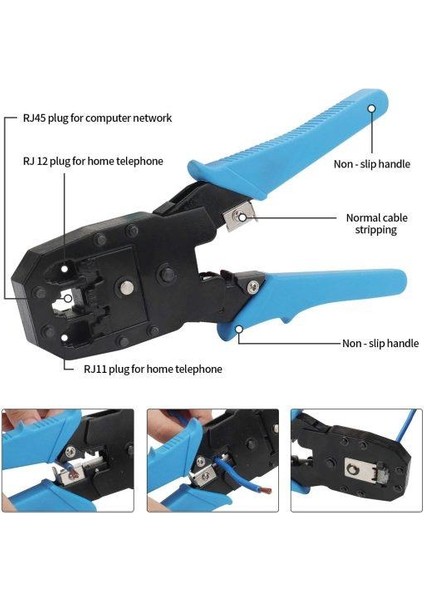 Network Seti 3'Lü Pense+Plug+Test Cihazı