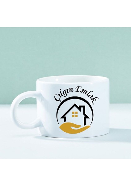 Kurumsal Firmalara Özel Logolu Seramik Motto Kahve Fincanı