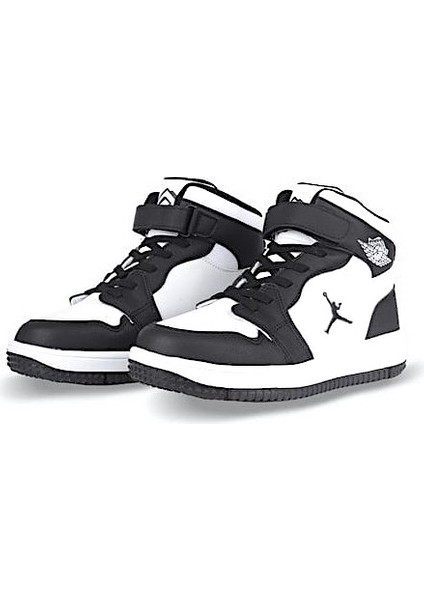 25C.HAYKAT Siyah-Beyaz Bilekli Cırtlı Ortopedik Sneaker Erkek Çocuk Spor Ayakkabı fiyatları