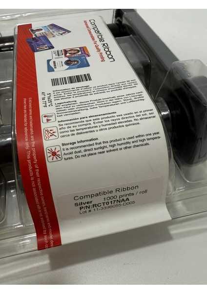 Evolis RCT017NAA Metalik Gümüş Monokrom Ribon fırsatları