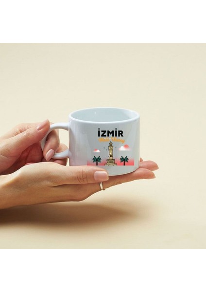 Kişiye Özel Izmir Tasarımlı Motto Kahve Fincanı – Şehir Aşıklarına Özel Şık Tasarım modelleri