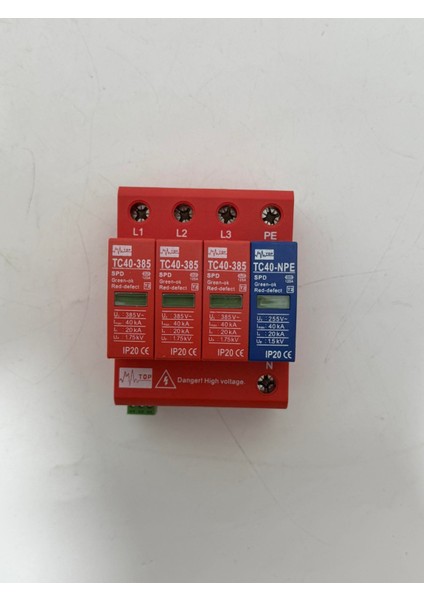 Aşırı Gerilim Koruyucu Trifaze Parafudr 385V 40KA 4p fiyatları