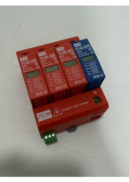 Aşırı Gerilim Koruyucu Trifaze Parafudr 385V 40KA 4p fırsatları