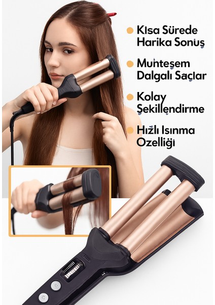 Saç Şekillendirici-Kolayca Harika Saç Dalgaları Yarat modelleri