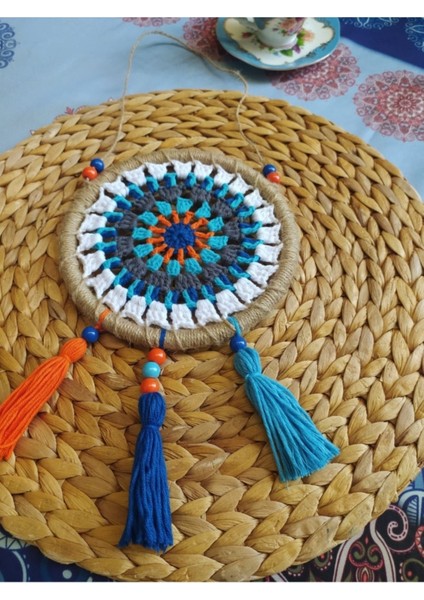 El Emeği Makrome Mandala Seti, Özel Tasarım, Balkon ve Bahçe Duvar Süsü modelleri