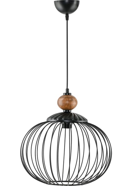 Siyah Sarkıt Avize, Ahşap Detaylı, Şık ve Modern Tasarım modelleri