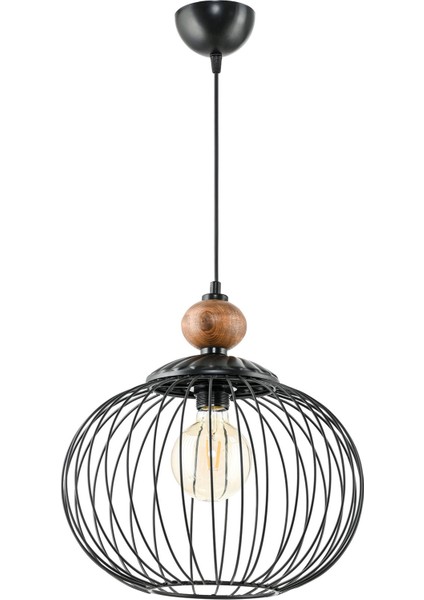 Siyah Sarkıt Avize, Ahşap Detaylı, Şık ve Modern Tasarım fırsatları